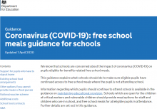 Coronavirus (COVID-19): free school meals guidance for schools
